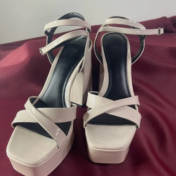 Zara Cream Platform Heels - Picture 10 of 12